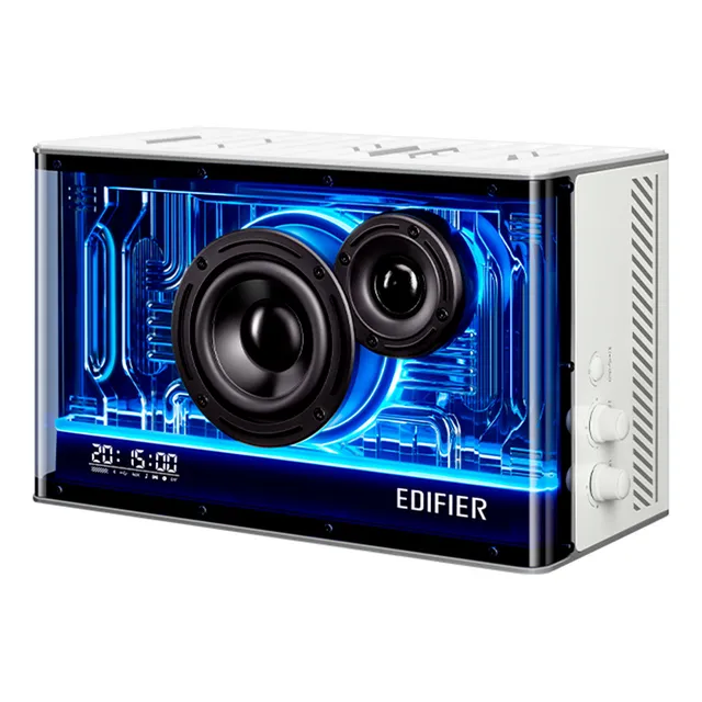 Parlante Multimedia Con Luces Led Edifier Qd35 Color Blanco Ártico