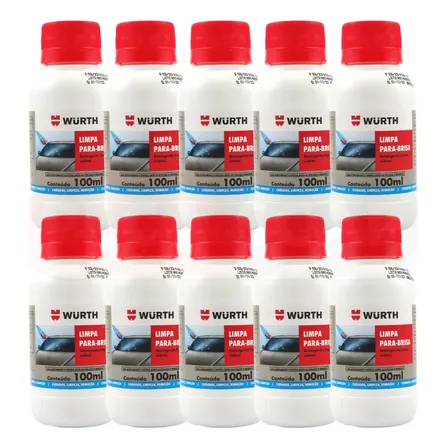 Kit 10 Limpa Para-brisa 100ml Fluido Concentrado Limpeza De Vidros Wurth