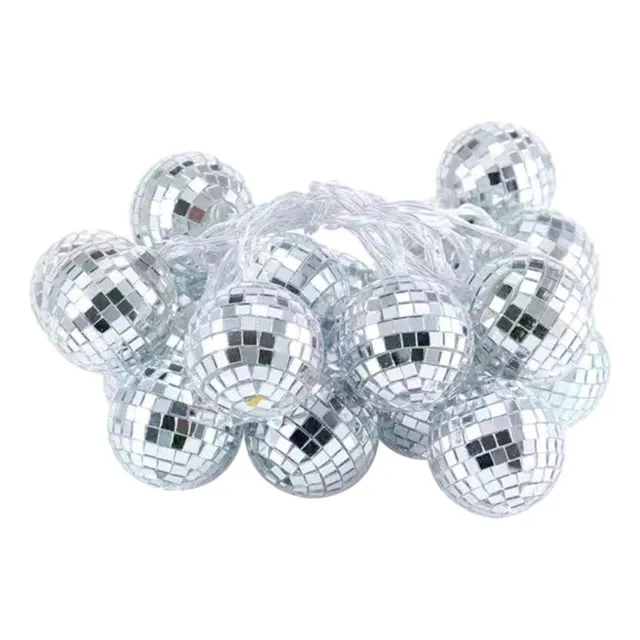 Cadena De Luces Con De Bola De Espejo Luces De Bola De Espej