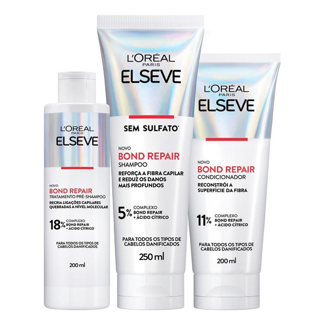 Kit Elseve Bond Repair Sh + Cond + Pré Sh Kit Elseve Bond Repair Sh + Cond + Pré Sh