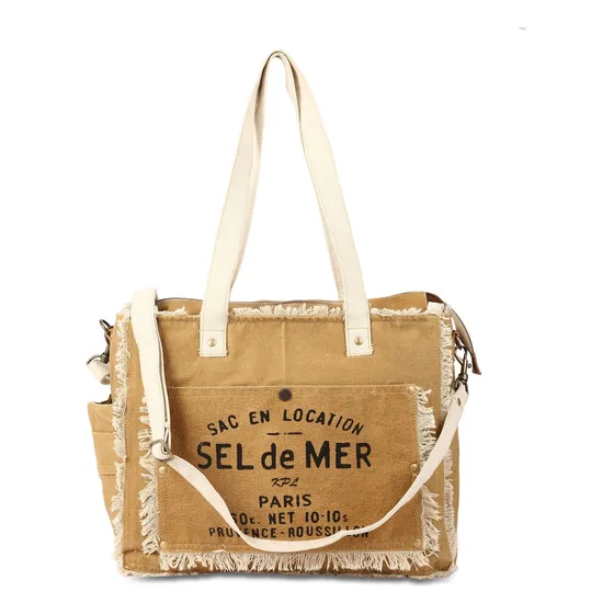 Sel De Mer Upcycled Large Canvas Crossbody/shoulder Yq5pr