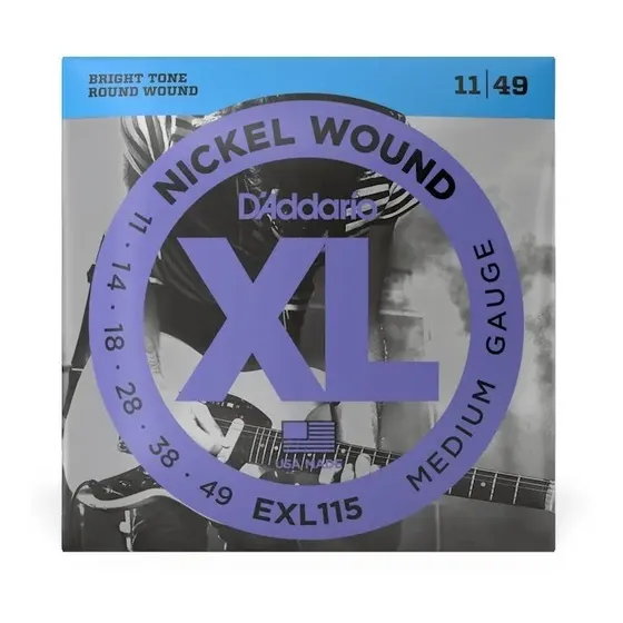 Cuerdas Daddario Exl115 Guitarra Eléctrica 11-49 Níquel