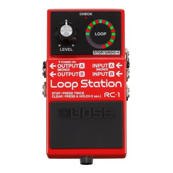 Pedal de efecto Boss Loop Station RC-1 rojo | Cuotas sin interés