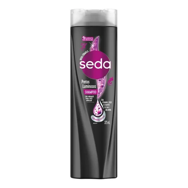 Shampoo Pretos Luminosos Seda 325ml