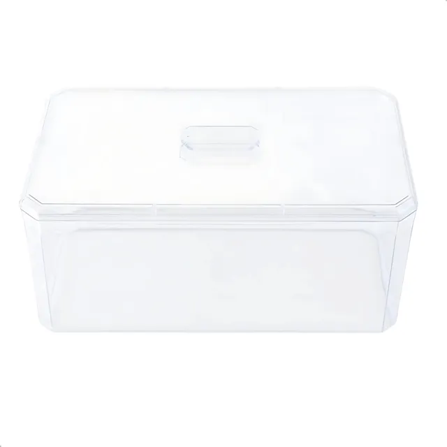 Caixa Acrilica Retangular Com Tampa 20x12 Cm Transparente