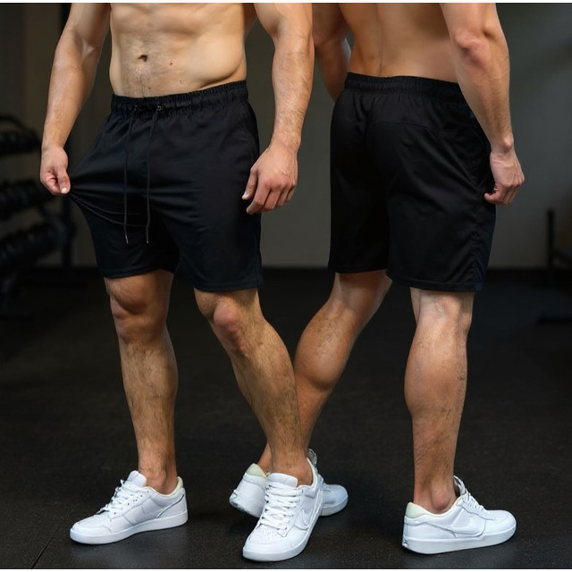 Bermuda Masculina Academia Short Praia Tactel Lycra Fitness