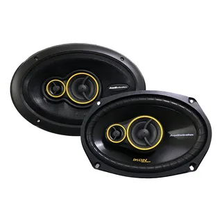 Bocinas Audiobahn 6x9 360 Watts 4 Vias Modelo Ads6950 Negro Color Amarillo