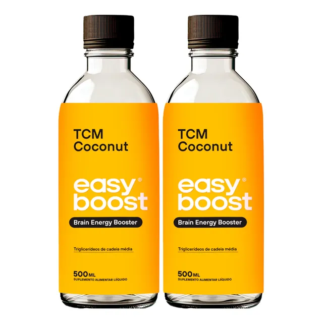 Óleo Coconut Tcm Easy Boost Mct 100% Do Coco Kit 2x 1000ml