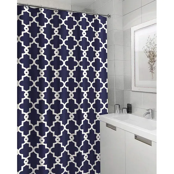 Cortina Ducha 36 X 72  Para Baño Diseño Geometrico Facil