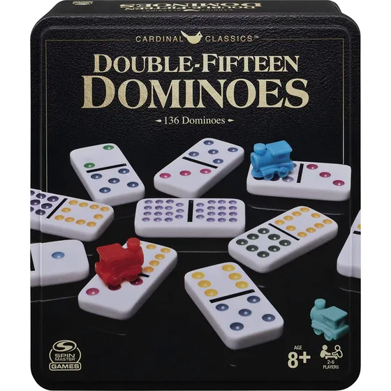 Juego De Fichas De Dominó Dobles De Quince En Cajas De Almac