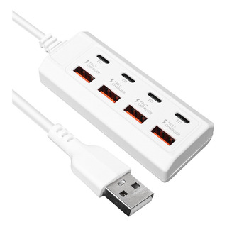 Adaptador De Carregador Usb C Pd De 8 Portas E 25 W, Soquete Adaptador De Carregador Usb C Pd De 8 Portas E 25 W, Soquete