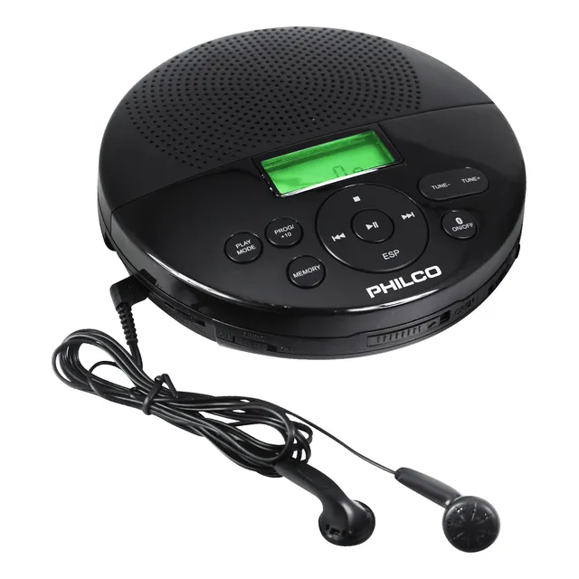 Reproductor De Cd Portátil Bluetooth Philco Con Radio Fm Y A