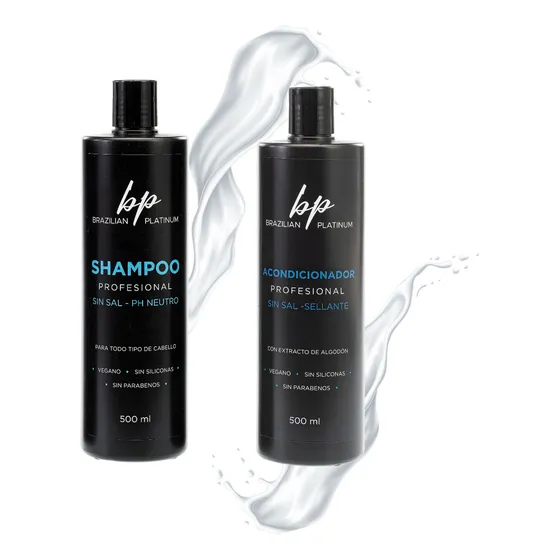 Kit Vegano Shampoo Y Acondicionador Sin Sal Brazilian