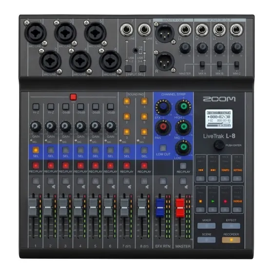 Zoom Mixer Livetrak L8 127/220V