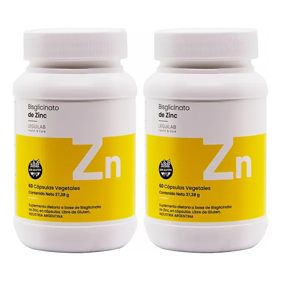 Bisglicinato De Zinc 2  X 60 Caps | Antioxidante | Leguilab
