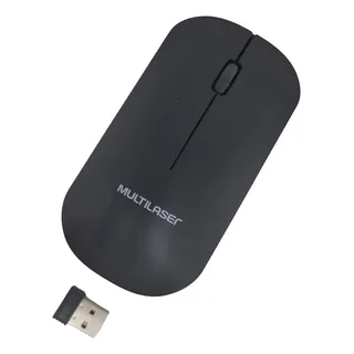Mouse Slim Sem Fio Wireless Multilaser 1200dpi Mo307 Cor Preto Mouse Slim Sem Fio Wireless Multilaser 1200dpi Mo307 Cor Preto