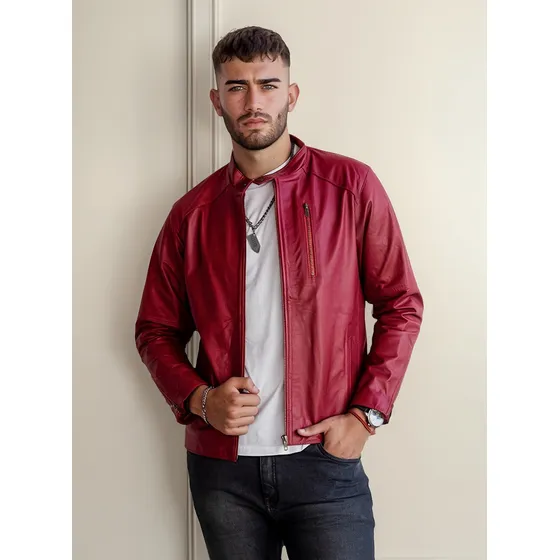 Campera De Cuero De Vaca Hombre, Cuero Vacuno 100% - Gabri