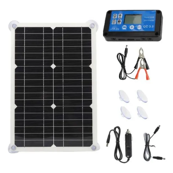Kit De Panel Solar Monocristalino Con Controlador 100w 18v