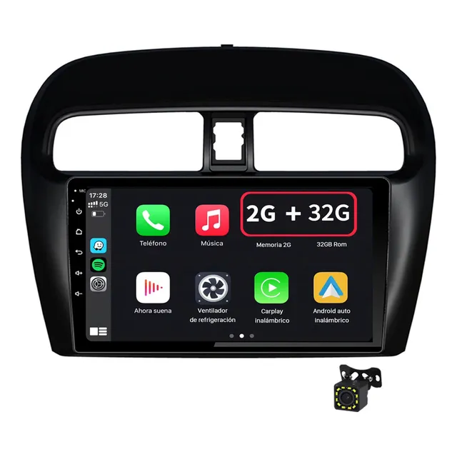 Estéreo Android Dodge Attitude Y Mirage, Carplay 2gb+32gb