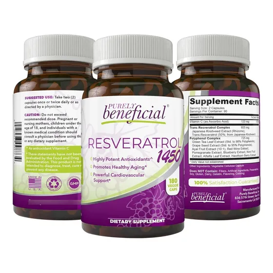 Resveratrol Antioxidantes Y Cardiovascular 1450 Mg
