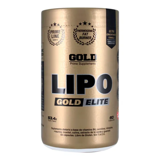Gold Nutrition Lipo Gold Elite Quemador Termogenico 60c 3c