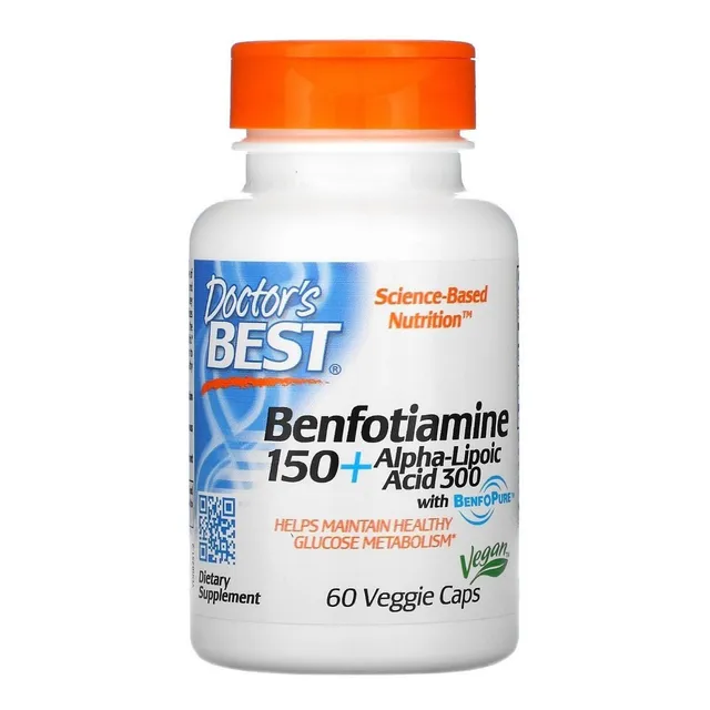 Benfotiamina 150 mg + ácido alfa lipoico 300 mcg 60 cápsulas