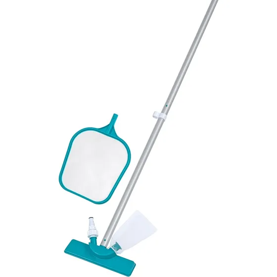 Kit De Mantención Piscinas Con Mango Telescópico 3 Piezas 