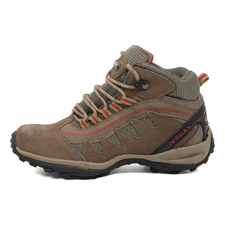 Zapatilla Impermeable Botín Hombre De Cuero Trekking Outdoor