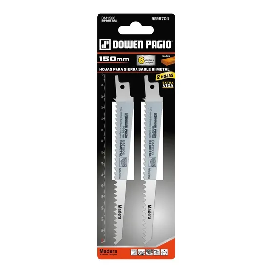 Set De 2 Hojas Sierra Sable Corte Metal Dowen Pagio Calidad