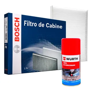 Filtro Ar Condicionado Bosch + Spray Higienizador Wurth Filtro Ar Condicionado Bosch + Spray Higienizador Wurth