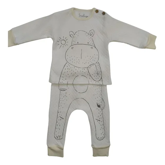 Pijama Hipopótamo Bordado Incahugs Bebé