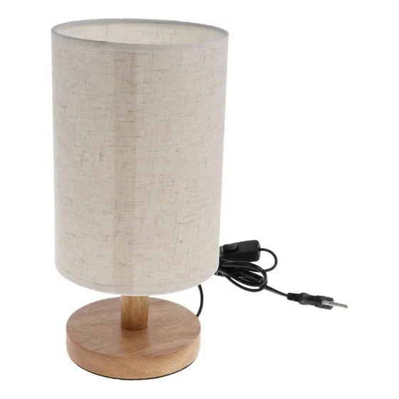 Lampara De Escritorio Mesa De Luz Portátil Nórdica Madera 