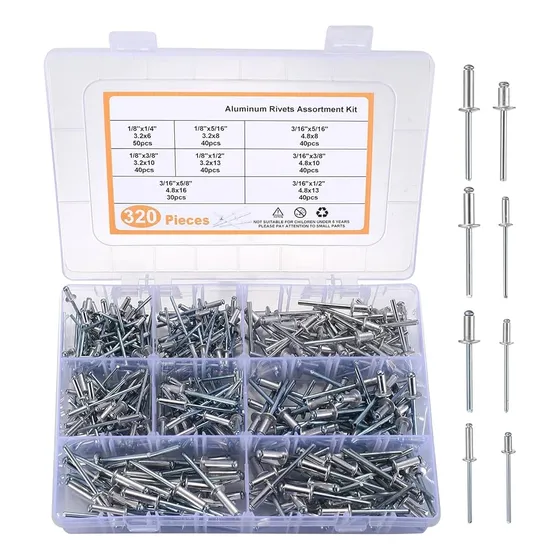 Remache Ciego Surtido Pack-320 Pza Reforzado Inoxidable