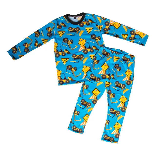 Pijamas Ninos Animados Conj. Remera Larga Y Pantalon Largo