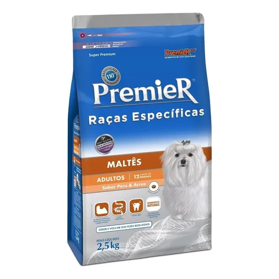 Ração Premier Raças Específicas Maltês Cães Adultos 2,5kg