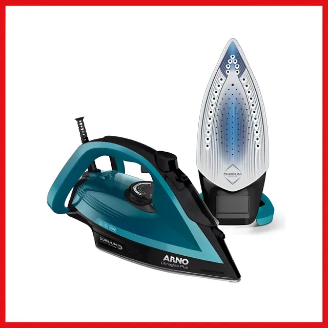 Ferro De Passar Arno Ultragliss Plus Fmy Azul E Preto 127v