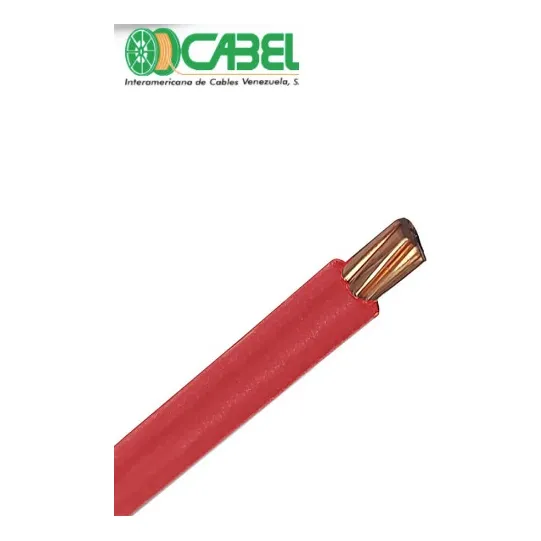 Cable 6 Awg Thw 100% Cobre 7 Hilos Cabel Color Rojo