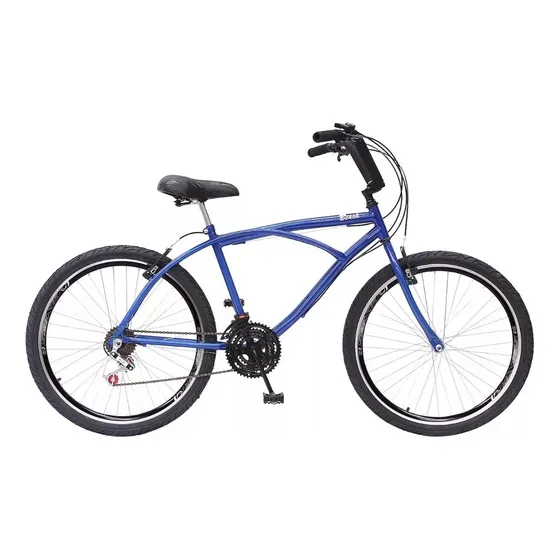 Bicicleta Caiçara Beach Aro 26 Praiana Confort 18v Krs Cor Azul