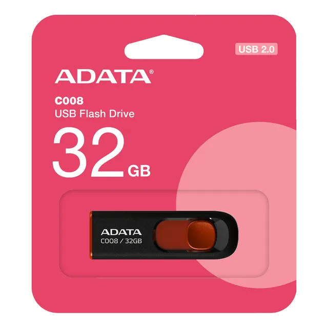 Adata Classic C008 Memoria USB color negro y rojo 32GB