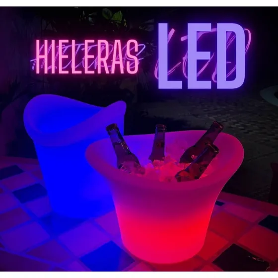 Hielera Led, Con Control Remoto Para 16 Colores Diferentes