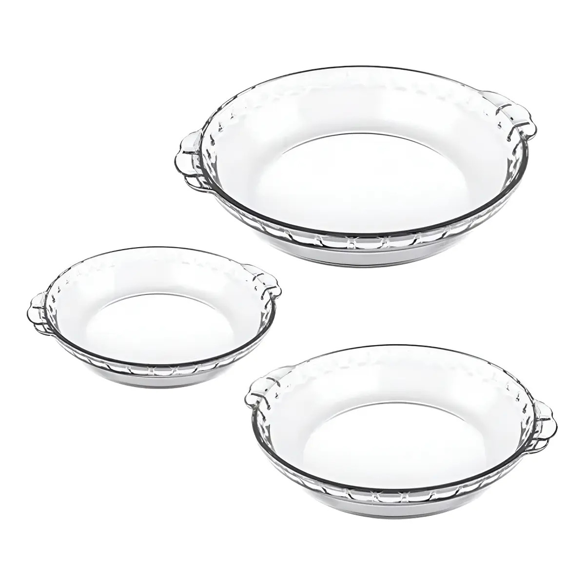 Conjunto De Formas Filetadas 3 Peças Transparente Marinex