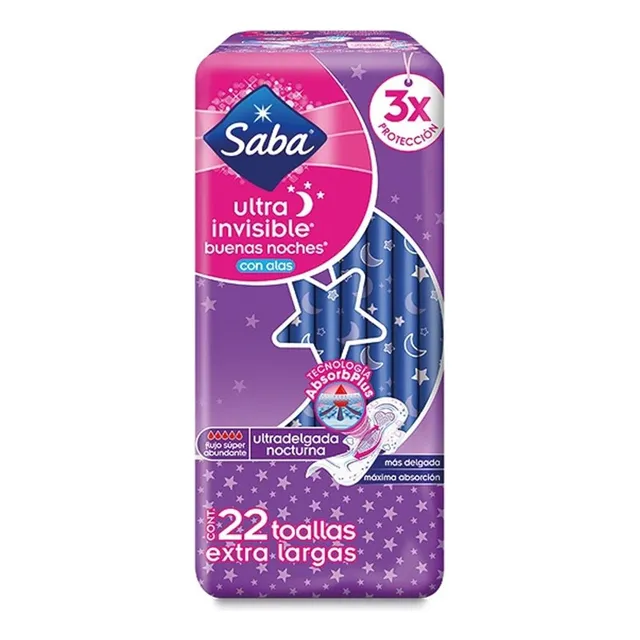 Saba Buenas Noches Toallas Nocturnas X 22