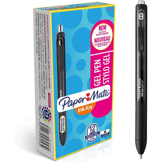 Bolígrafo De Gel Paper Mate Inkjoy Negro Caja Con 6 Piezas Bolígrafo De Gel Paper Mate Inkjoy Negro Caja Con 6 Piezas