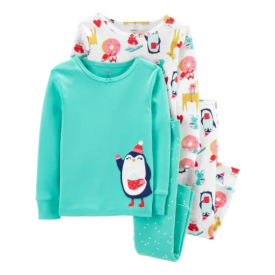 Pack X2 Pijamas Carters Micropolar  Pinguinos 