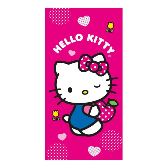 Toalla Premium Para Baño 75x147cm Hello Kitty - Providencia Color Fucsia Hello Kitty Flor