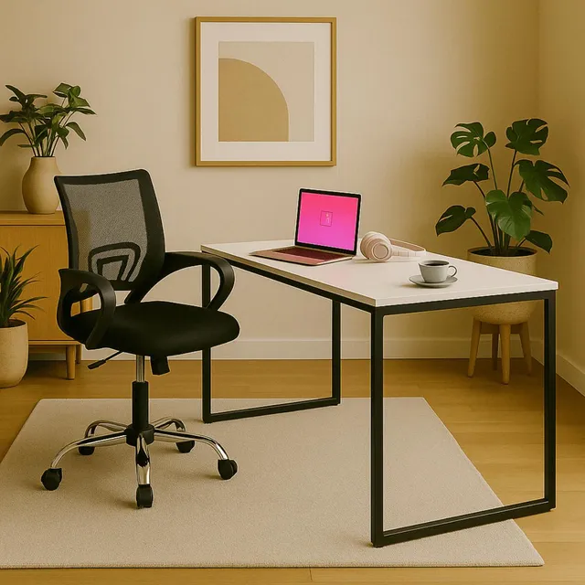 Conjunto Mesa E Cadeira Para Escritório Ou Home Office