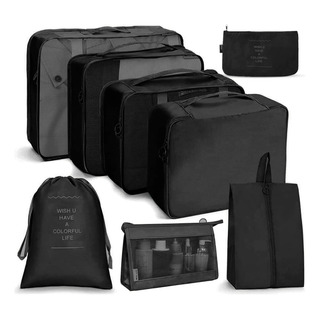 Set Viajero Organizador De Bolsos Valijas De 9 Piezas Set Viajero Organizador De Bolsos Valijas De 9 Piezas