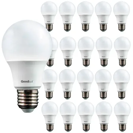 Kit 20 Lampada Led 9w Bulbo Pera 6500k Branco Frio Alta Potência Bivolt 110v 220v Goodlux