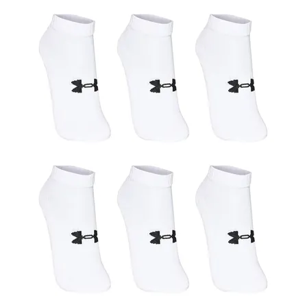 Kit 6 Pares De Meias Core Cotton Cano Curto Under Armour Branco Liso 41-44