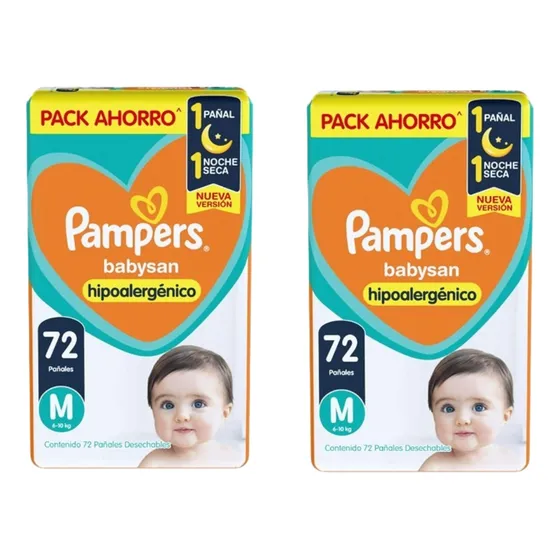 2 Pack Pampers Babysan Todos Los Talles Pañales Descartables